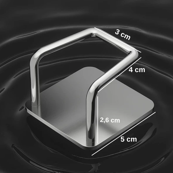 Kendinden Yapışkanlı Çelik Drenaj Askı Paslanmaz Çelikten Üretilmiş Duvar Montajlı Süzgeç Tutucu Sabunluk Tıraş Aparatı Banyo ve Mutfak İçin Delmeden Uygulanan Şık ve Dayanıklı Askı Aparatı - Resim 8