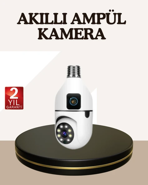 İki Yönlü Sesli WiFi Kamera – Ampul Tipi Ev ve Ofis Güvenlik Kamerası ürün görseli