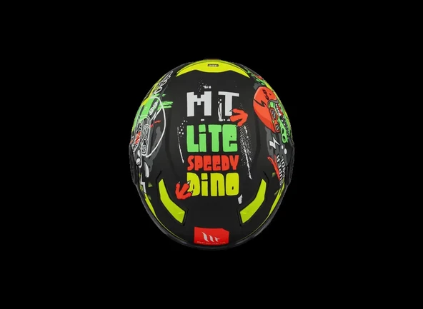 KASK MT ÇOCUK LITE DİNO A1 MAT SİYAH - 4