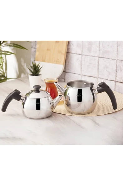 Karaca Adelya Indüksiyon Tabanlı Mini Boy Siyah Çaydanlık Takımı - 3