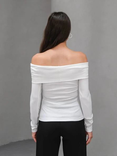 MADONNA YAKA ÜÇ DÜĞMELİ BLUZ - Resim 9