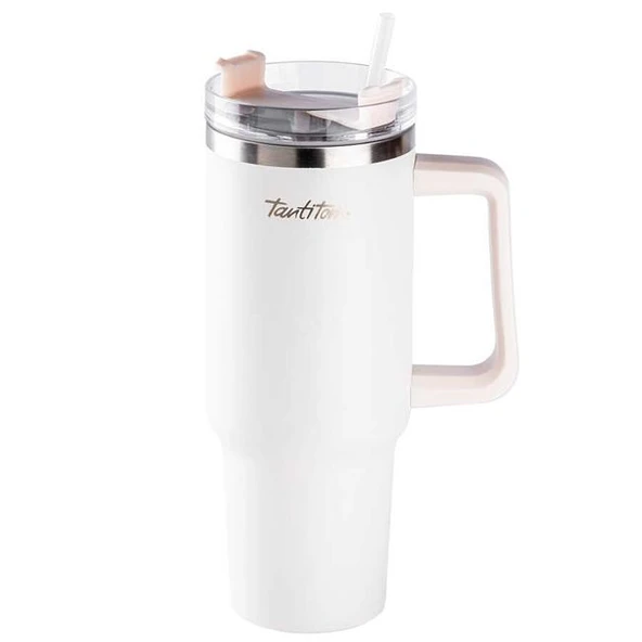 Tantitoni 020-01-move Bej Paslanmaz Çelik Pipetli Termos Bardak 1.2l - 2