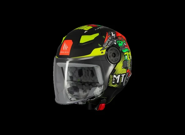 KASK MT ÇOCUK LITE DİNO A1 MAT SİYAH - 2