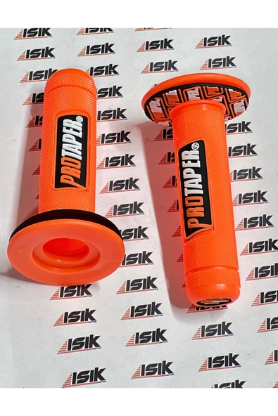 Universal Motosiklet Protaper Sağ-Sol Elcik Takımı Turuncu Turuncu-Beyaz Yazılı - 2