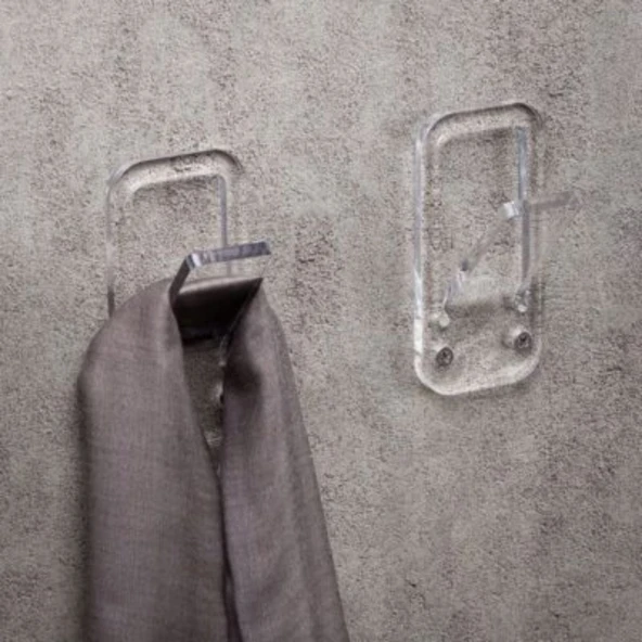 4 Adet Şeffaf Pleksi Askı Modern Tasarım Dayanıklı Yapı Estetik ve Fonksiyonel Askı  Şık ve Pratik Kullanım için İdeal Askı - Resim 2