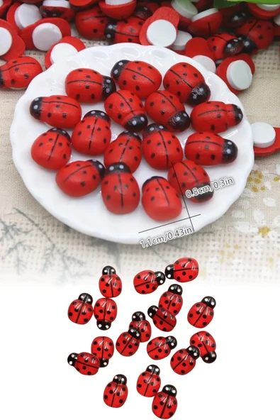 Uğur Böceği Yapıştırıcı Duvar Tipi Sevimli Organizer Yapışkanlı Mini Eşya Tutucu Diş Fırçası Kalem Mutfak Gereçleri İçin Pratik 25 Adet