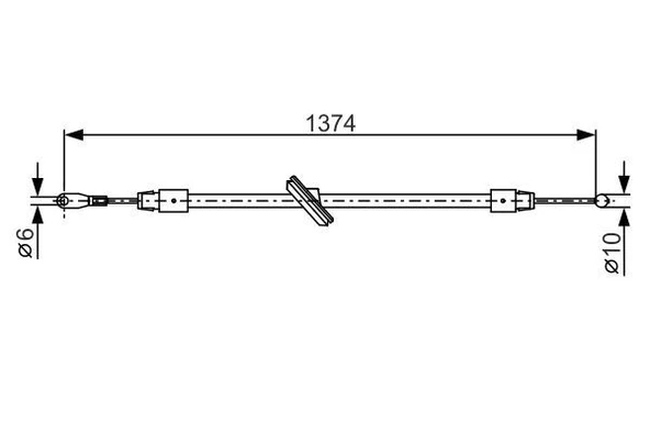 BOSCH 1987482312 FREN HALATI ON MERCEDES SPRINTER B906 . VW CRAFTER 30-35-50 1374mm A9064202885-2E0609701AN ürün görseli 1