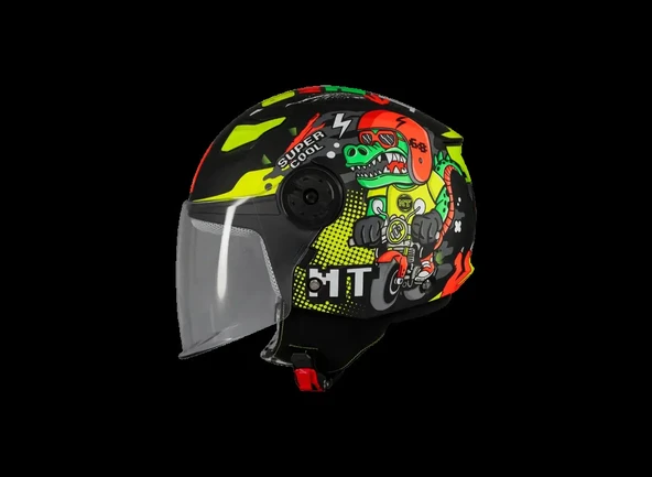 KASK MT ÇOCUK LITE DİNO A1 MAT SİYAH