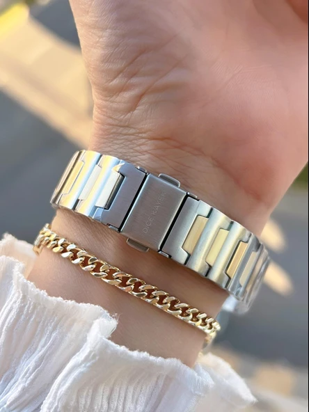 Dice Kayek 2 Yıl Garantili Çelik Kasa Ve Kordon 5 Atm Suya Dayanıklı Kadın Kol Saati+Bileklik DC.002 - Resim 3