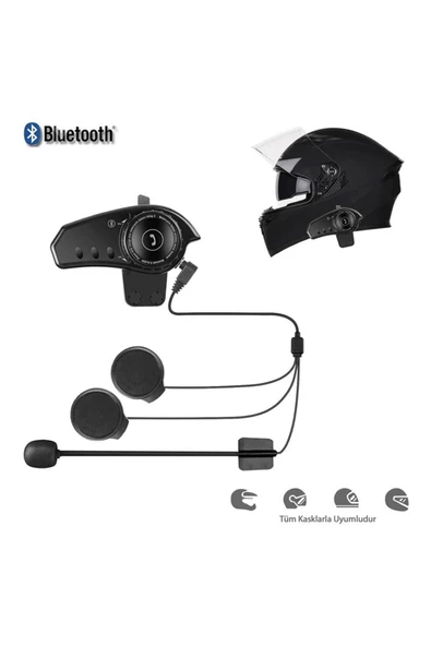 monero Prorider Bluetooth Motosiklet Kask İnterkom - Resim 3