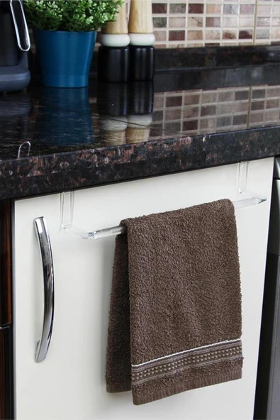 Beyaz Renk Polikarbon Havlu Askısı, Dayanıklı ve Şık Tasarımıyla Banyo Dekorunuza Değer Katar - Resim 7