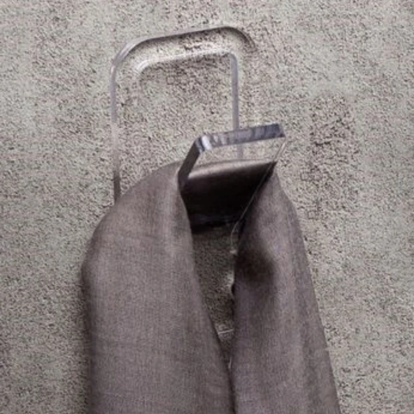 4 Adet Şeffaf Pleksi Askı Modern Tasarım Dayanıklı Yapı Estetik ve Fonksiyonel Askı  Şık ve Pratik Kullanım için İdeal Askı - Resim 3