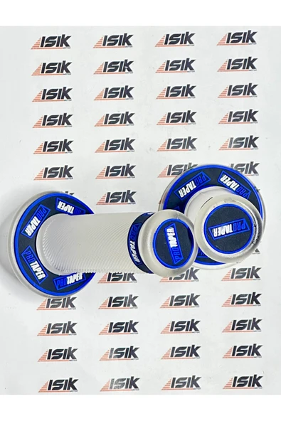 Universal Motosiklet Protaper Sağ-Sol Elcik Takımı Şeffaf  Mavi- Siyah Yazılı - 2