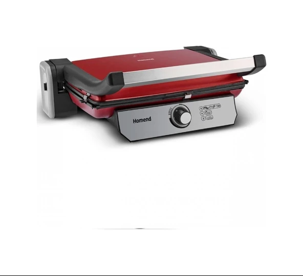 Homend Toastbuster 1382H 1800 W Tost Makinesi Kırmızı - Silver - Resim 2