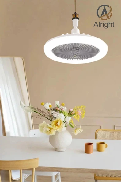 Yeni Nesil E27 Duylu Kumandalı Tan Vantilatörlü Led Lamba 3 Hız Ayarı Ve 3 Renk Ayarı - 8