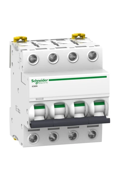 Schneider Electric A9f73440 Ic60n 4faz 40amper 6ka B Tipi Otomatik Sigorta B40x4 ürün görseli 1