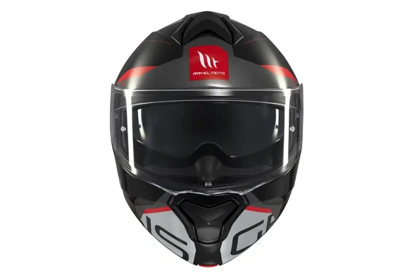 KASK MT GENESİS SV ATEMPO B15 ÇENE AÇILIR PARLAK KIR/BEYAZ - Resim 3