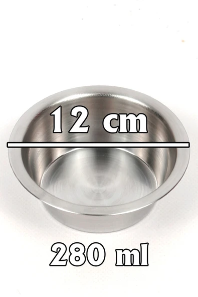 2 Adet Paslanmaz Çelik Kedi Kase Köpek Mama Su Kabı Mamalık Suluk 14cm 350ml Medıum - 6
