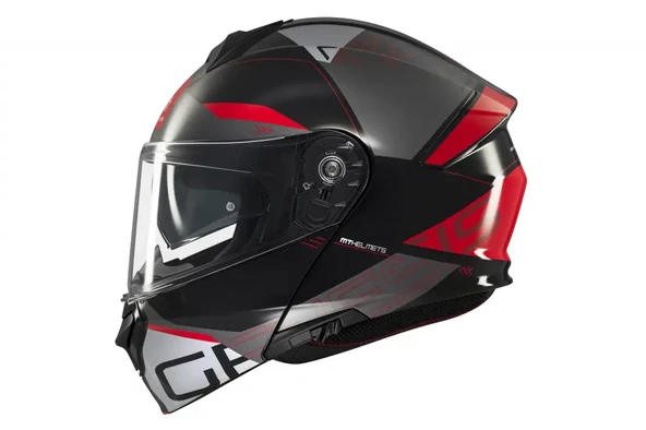 KASK MT GENESİS SV ATEMPO B15 ÇENE AÇILIR PARLAK KIR/BEYAZ ürün görseli