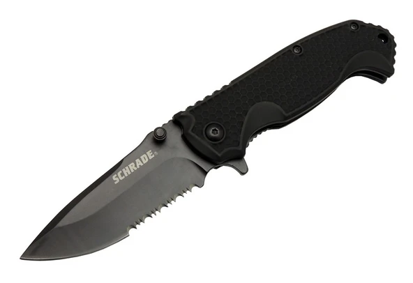 Schrade 5-1 Siyah Kamp Çakı 20cm- Yarı Otomatik, Testere Detaylı, Kemerlikli ürün görseli