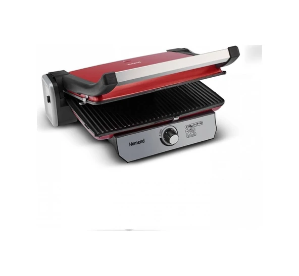 Homend Toastbuster 1382H 1800 W Tost Makinesi Kırmızı - Silver - Resim 3
