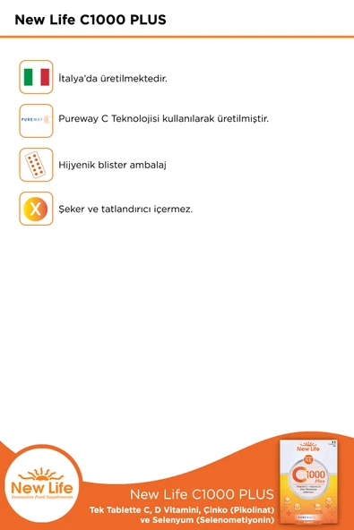 New Life C 1000 Plus 30 Tablet - Resim 2