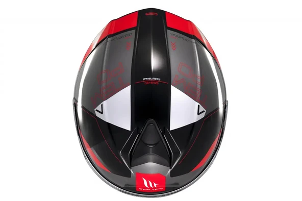 KASK MT GENESİS SV ATEMPO B15 ÇENE AÇILIR PARLAK KIR/BEYAZ - Resim 5