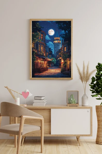 Anatolian 500 Parça Yapboz Puzzle - Dolunayda Galata 3643 - Resim 3