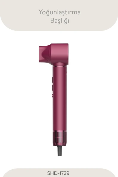 Pro Compact Uzun Multi-styler Hava Üfleme 5in1 Saç Şekillendirici Bldc Shd-1729 Royal Gilded Red - 6