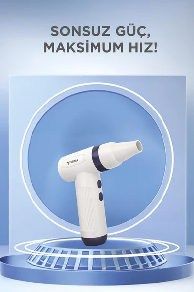 Torima TTB-01 Mavi Yüksek Hızlı Turbo 85 000 pm -1100 mAh - 40 W Hava Üfleme Makinası. - Resim 2
