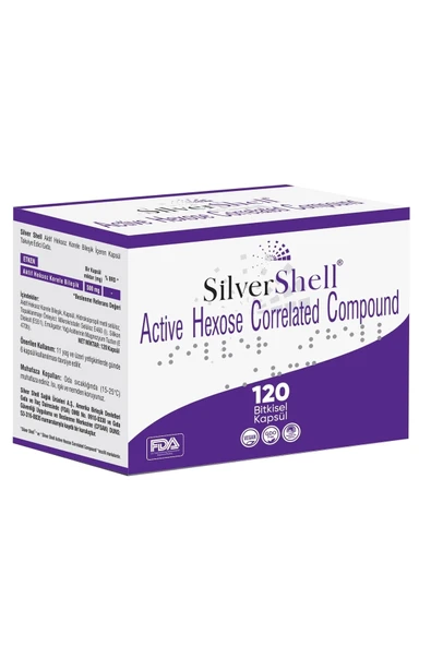 Silvershell Aktif Heksoz Korele Bileşik 500 Mg 120 Kapsül ürün görseli