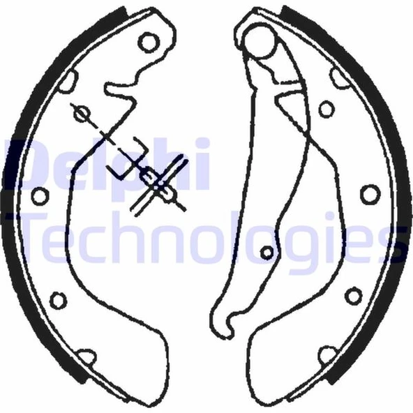 DELPHI LS1622 ARKA PABUÇ BALATA CORSA C 00-09 VECTRA A 93-95 ASTRA F 91-98 LACETTI 05 >NUBIRA 03 > 200x46 1605056-1605042-1605953-1605929 ürün görseli 1