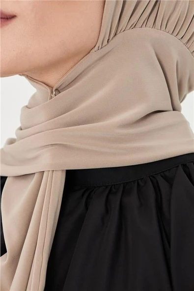 Sütlü Kahve Pratik Hazır Geçmeli Tesettür Bone Sandy Boyunluklu Çıtçıtlı 2505_26 - Resim 3