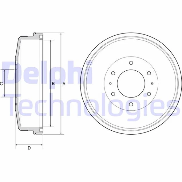 DELPHI BF559 FREN KAMPANASI ARKA L200 4615A127-MN102439 ürün görseli 1