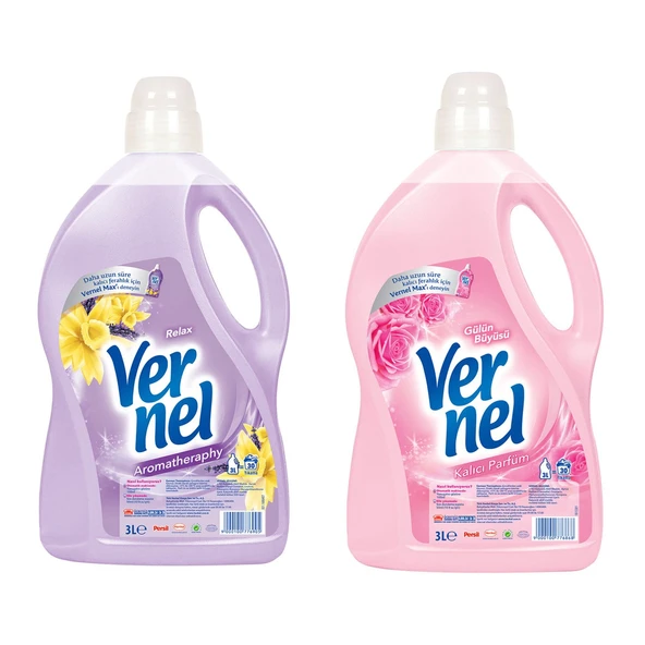 Vernel Çamaşır Yumuşatıcı 3 Lt Relax ve Gülün Büyüsü 2 li