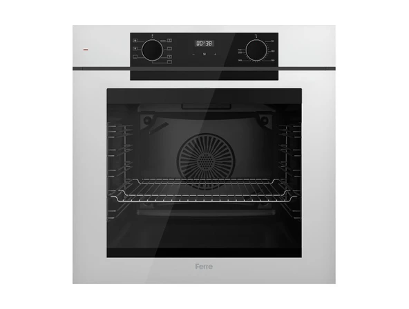 Ferre Artline Beyaz Ankastre Set (D078-SA Beyaz Davlumbaz - CS206-FA 60 cm Beyaz Ocak - QEP63CB Fryart Beyaz Fırın) - Resim 3