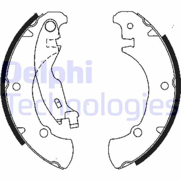 DELPHI LS1840 ARKA PABUÇ BALATA BRAVO BRAVA 1.2 1.6 1.8 1.9JTD 95-01 MAREA 1.4 1.6 1.8 1.9JTD 96-02 77362285-9947690 ürün görseli 1