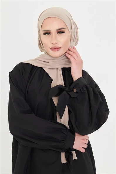 Sütlü Kahve Pratik Hazır Geçmeli Tesettür Bone Sandy Boyunluklu Çıtçıtlı 2505_26 ürün görseli 1