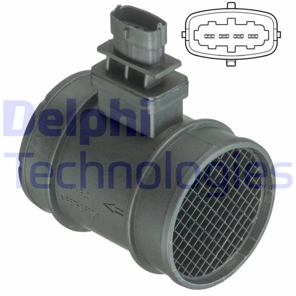 DELPHI AF10400-12B1 HAVA KÜTLE ÖLÇER FIAT EGEA 16> PUNTO 13> FIORINO 09> BRAVO II 07>14 LİNEA 09> 500X 14> DUCATO 10> G IULIETTA 10>MİTO 08>15 JEEP RENEGADE 14>PSA BIPPER 09> NEMO 09> 1.3D MTJ 1.6D MT ürün görseli 1