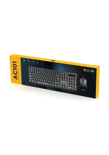 Aula AC101 Kablolu Klavye Mouse Seti - OUTLET - Resim 6