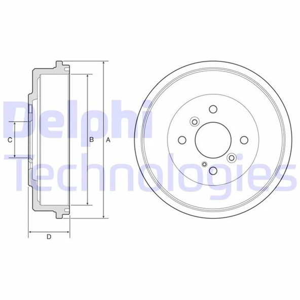 DELPHI BF565 ARKA FREN KAMPANASI FORD ECOSPORT 14> CN151126AB-1935101 ürün görseli 1
