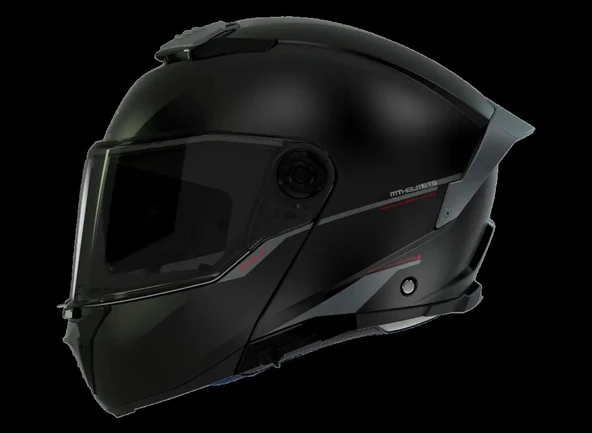 KASK MT ATOM 2 A11 ÇENE AÇILIR MAT SİYAH