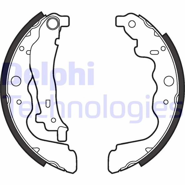 DELPHI LS2022 ARKA PABUÇ BALATA KANGOO 08> EXPRESS 21> ZOE 14> CLIO IV 12> CAPTUR I 13> SYMBOL III 13> LOGAN II 12> DUSTER 10> DOKKER 12> SANDERO II 12> 230x43 6001549703-7701210109 ürün görseli 1