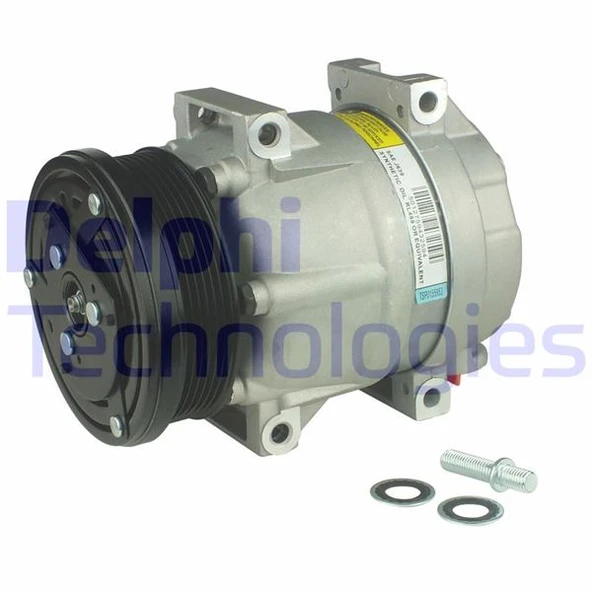 DELPHI TSP0155953 KLİMA KOMPRESÖRÜ CHEVROLET AVEO 1.2 08> KALOS 1.2 05> 106mm 95925480-96473633-96539392-95955950 ürün görseli 1