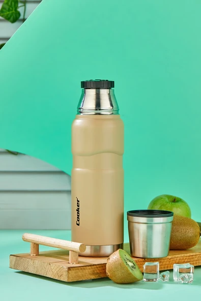 Cooker CKR2052 0.50 Lt Çift Kat Sızdırmaz Paslanmaz Çelik Termos Krem - 6