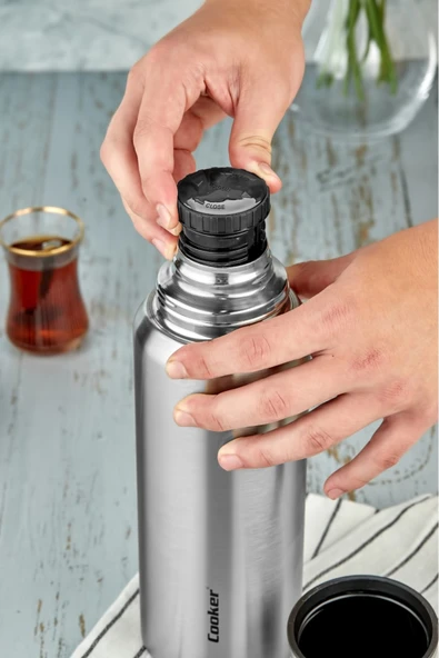 Cooker CKR2080 1 Litre Çift Katlı Çelik Termos - 6