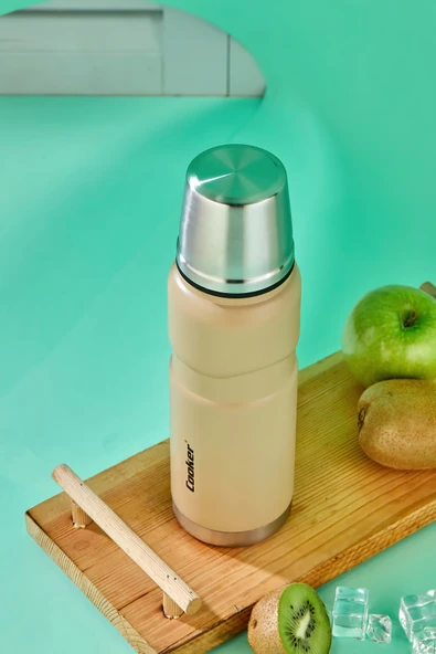 Cooker CKR2052 0.50 Lt Çift Kat Sızdırmaz Paslanmaz Çelik Termos Krem - 4