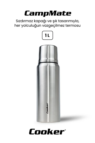 Cooker CKR2080 1 Litre Çift Katlı Çelik Termos - 1