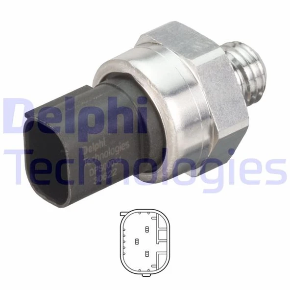 DELPHI DPS00034-12B1 EGZOZ BASINC SENSORU MERCEDES W176 W246 C117 C218 W204 W205 W212 W213 C253 W222 W447 B906 B907 B910 A0009052706 ürün görseli