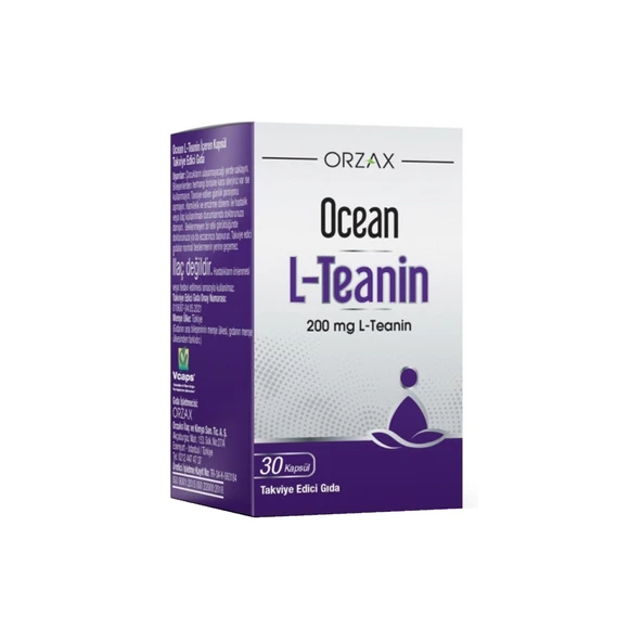 Ocean L-Teanin 200mg 30 Kapsül Takviye Edici Gıda ürün görseli